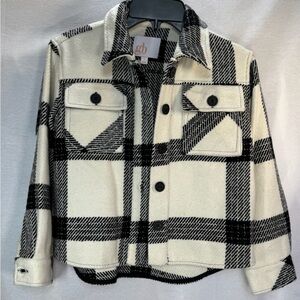 gianni bini plaid shacket girls size small
